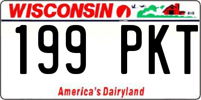 WI license plate 199PKT