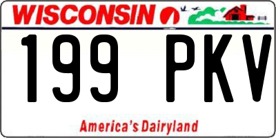 WI license plate 199PKV