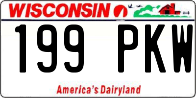 WI license plate 199PKW