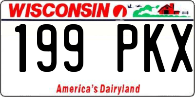 WI license plate 199PKX