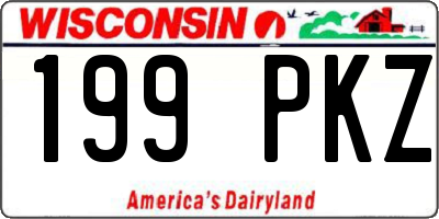 WI license plate 199PKZ