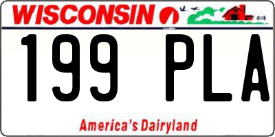 WI license plate 199PLA