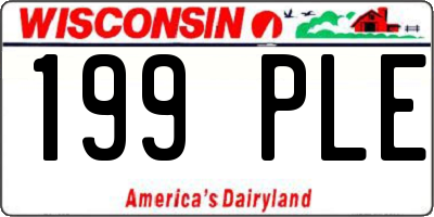 WI license plate 199PLE