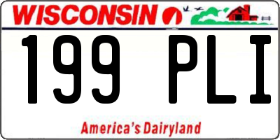 WI license plate 199PLI