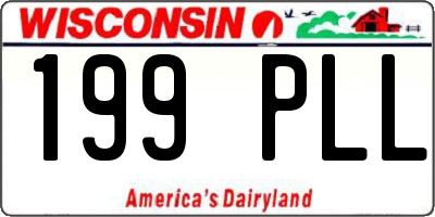 WI license plate 199PLL
