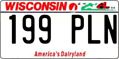 WI license plate 199PLN