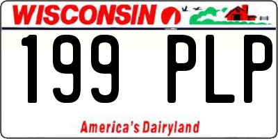 WI license plate 199PLP