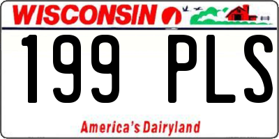 WI license plate 199PLS