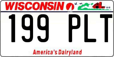 WI license plate 199PLT