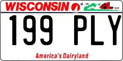 WI license plate 199PLY