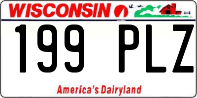 WI license plate 199PLZ