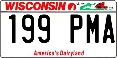 WI license plate 199PMA