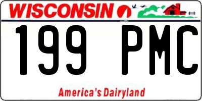 WI license plate 199PMC