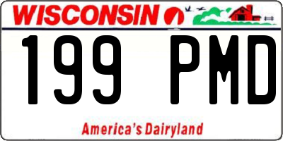 WI license plate 199PMD