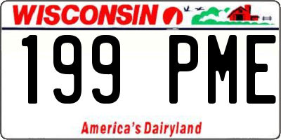 WI license plate 199PME
