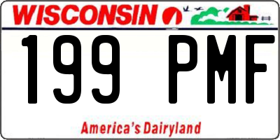WI license plate 199PMF