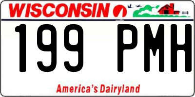 WI license plate 199PMH