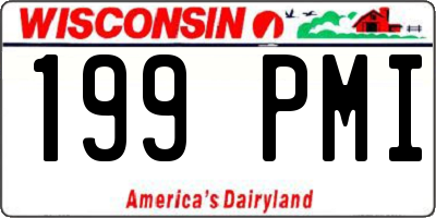 WI license plate 199PMI
