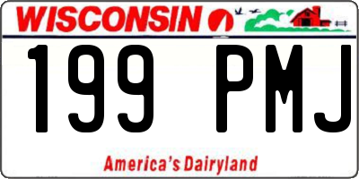 WI license plate 199PMJ