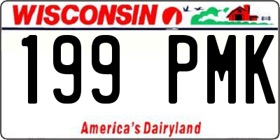 WI license plate 199PMK