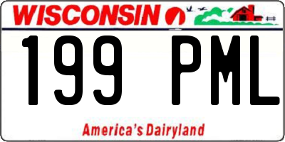 WI license plate 199PML