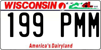 WI license plate 199PMM