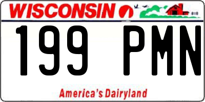WI license plate 199PMN