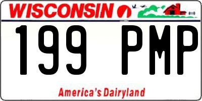 WI license plate 199PMP