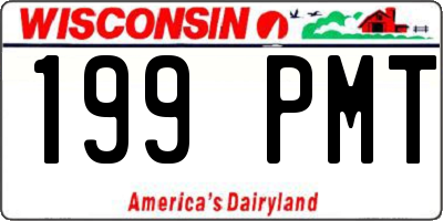 WI license plate 199PMT