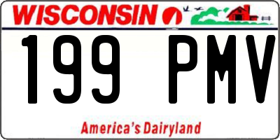 WI license plate 199PMV