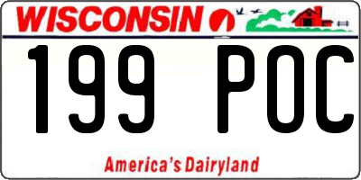 WI license plate 199POC