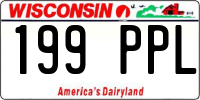WI license plate 199PPL