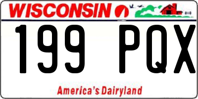 WI license plate 199PQX