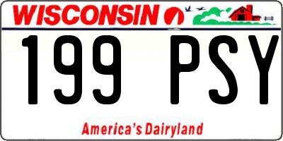WI license plate 199PSY