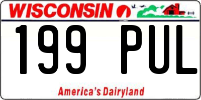 WI license plate 199PUL