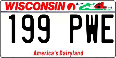 WI license plate 199PWE