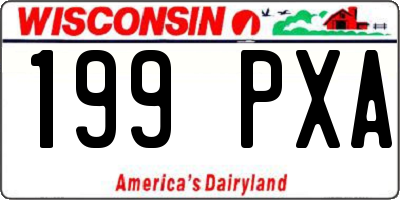 WI license plate 199PXA