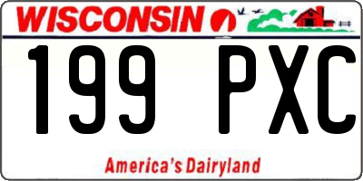 WI license plate 199PXC