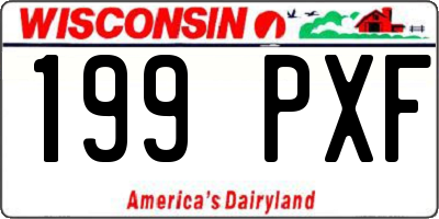 WI license plate 199PXF