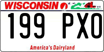 WI license plate 199PXO