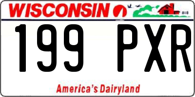 WI license plate 199PXR