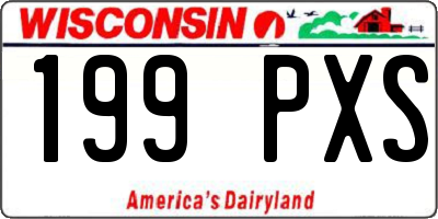WI license plate 199PXS