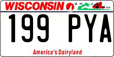 WI license plate 199PYA