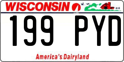 WI license plate 199PYD