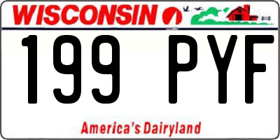 WI license plate 199PYF