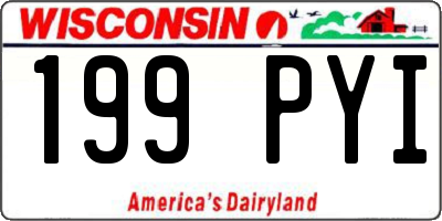 WI license plate 199PYI