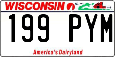 WI license plate 199PYM