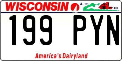 WI license plate 199PYN