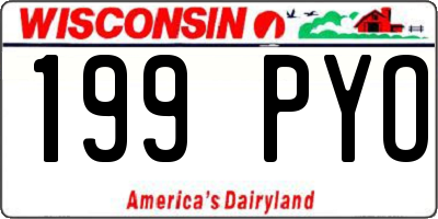 WI license plate 199PYO