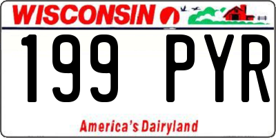 WI license plate 199PYR
